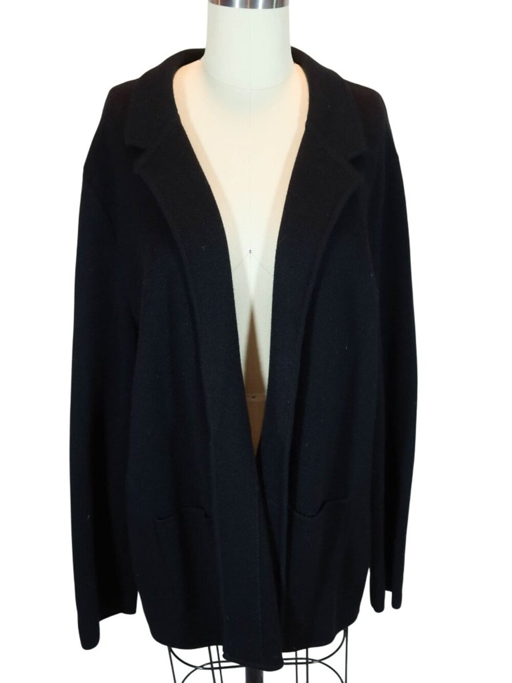 TALBOTS Merino Wool Blend Open Front Sweater Blazer Cardigan Size XLp Classic